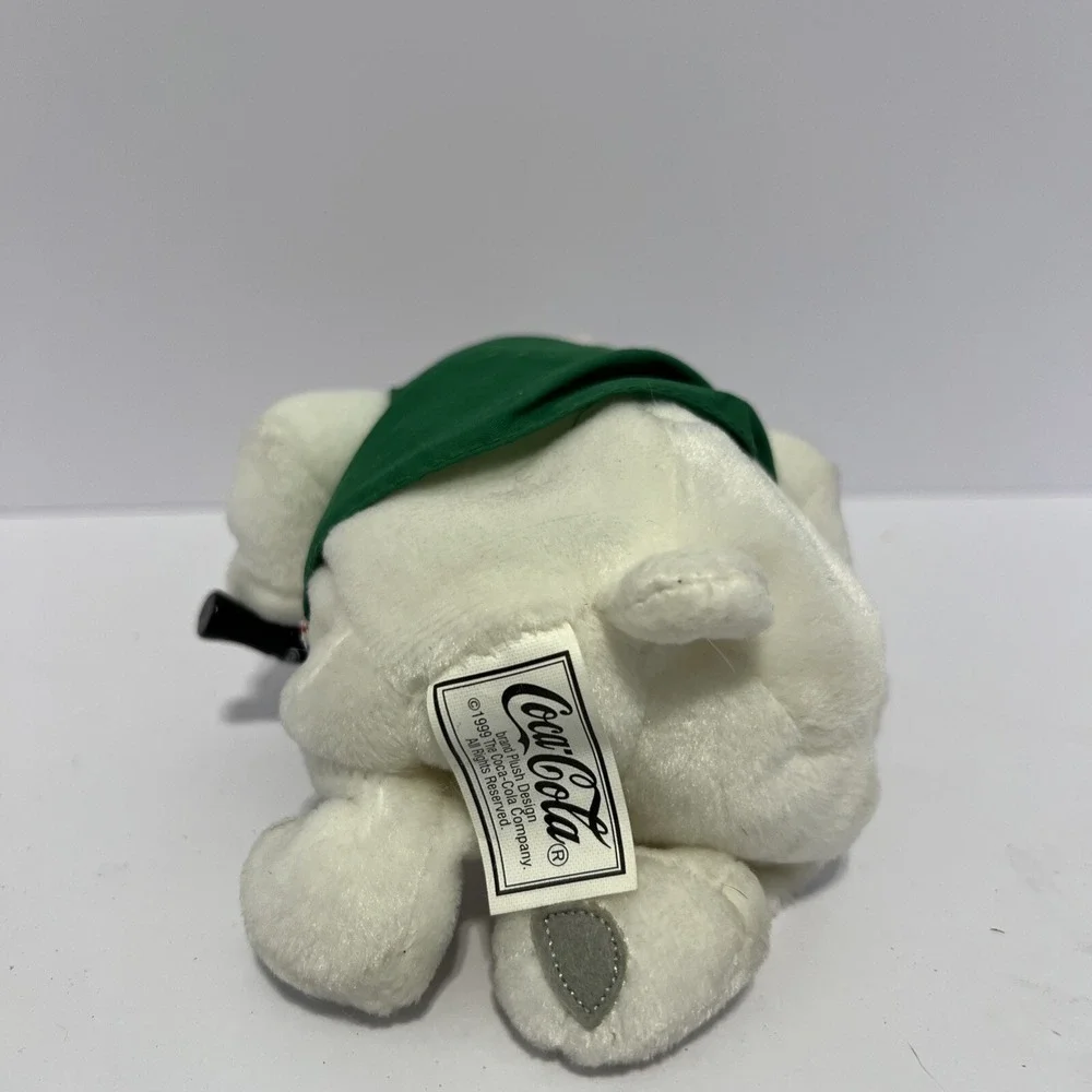 Coca Cola Bean Bag Plush Coke Polar Snow Bear 1999 Striped Vest Bowtie Christmas